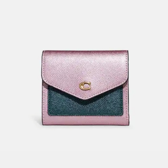 coach colorblock small wallet
